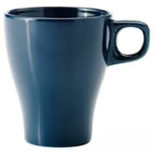 IKEA Färgrik Midnight Blue Stoneware Mugs Set of 4 Modern & Sleek
